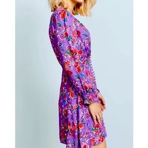 Solani Purple Floral Mini Dress